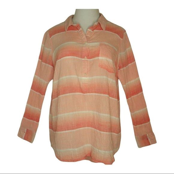 MERONA Long Tunic Top Lightweight Sz XL Striped - Picture 3 of 5